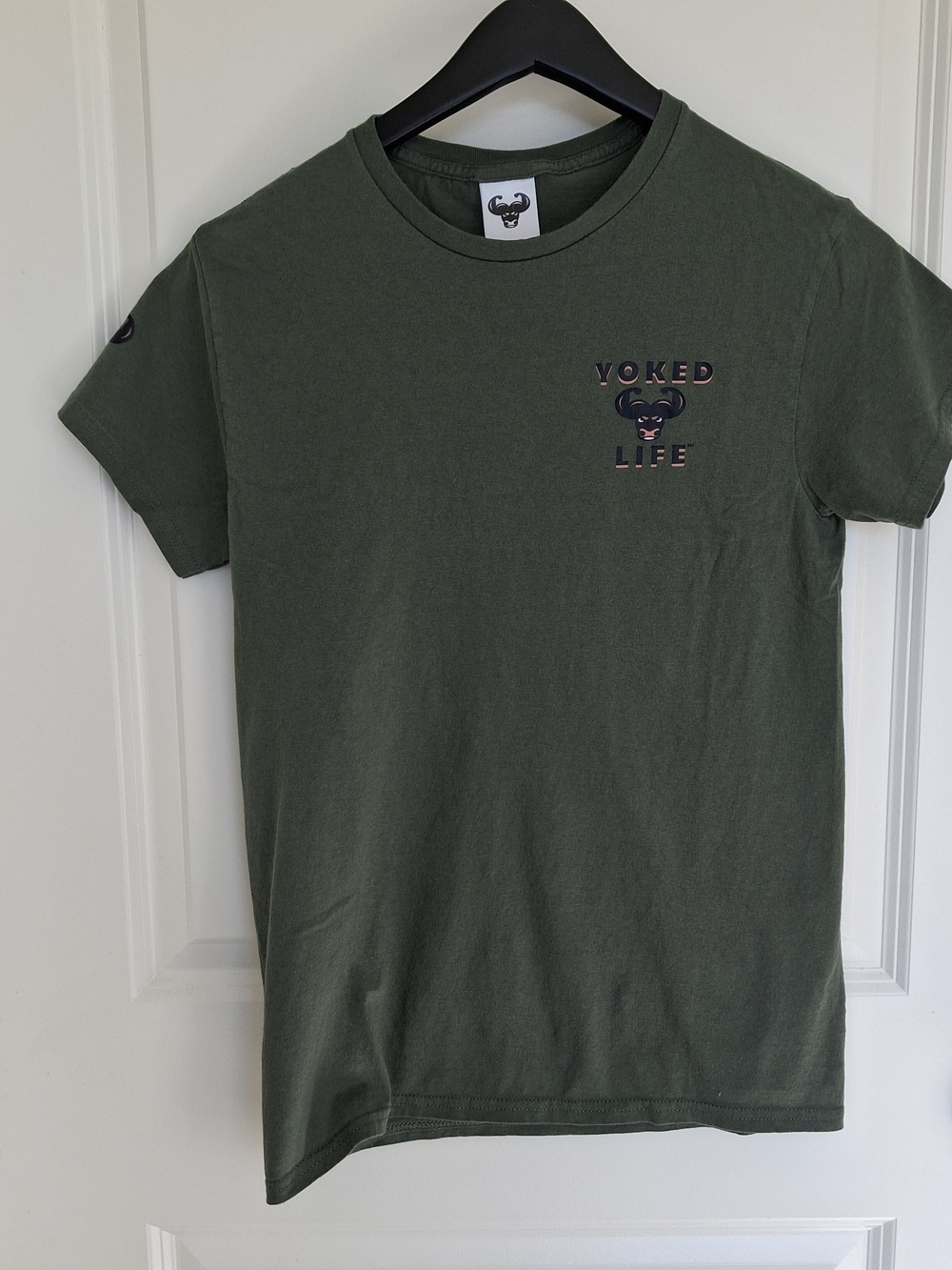 Youth Yoked Life "Light Yoked Bull" Graphic T-Shirt - Military Green -  Small